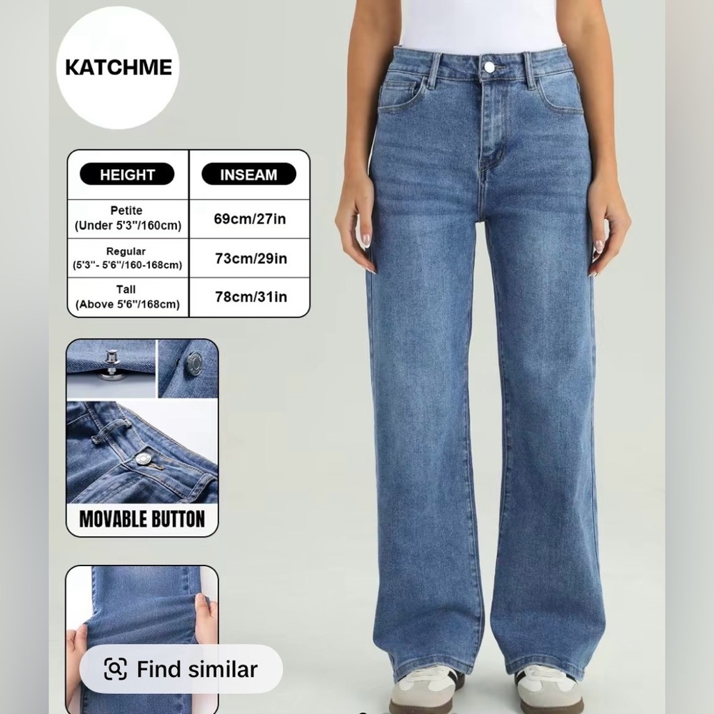 KATCHME • Women's wide leg jeans